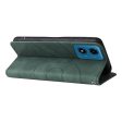 Textured Motorola Moto G04   Motorola Moto G24 leather case with strap - Green Cheap