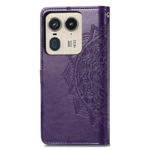 Mandala Motorola Edge 50 Ultra   Motorola Moto X50 Ultra leather case - Dark Purple Online Hot Sale