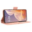 Modern-styled leather wallet case for Motorola Moto G85 - Pink Sale