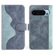 Two-color Google Pixel 9 leather flip case - Blue For Discount