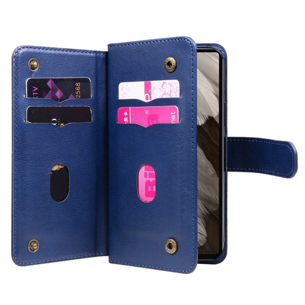 10-slot Google Pixel 7a wallet case - Blue Cheap