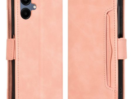 Modern-styled leather wallet case for Samsung Galaxy A06 - Pink Online Sale