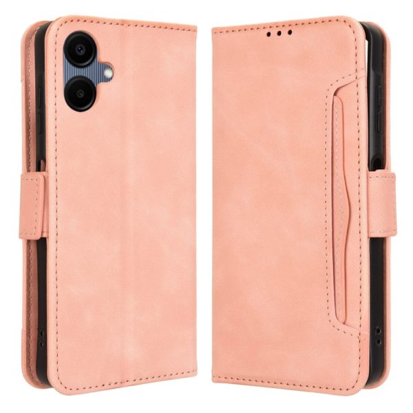 Modern-styled leather wallet case for Samsung Galaxy A06 - Pink Online Sale