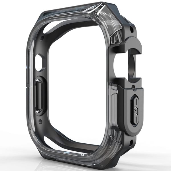 Apple Watch Series 4   5   6   SE   SE (2022) 44mm Watch Frame Case Bump Resistant+Flexible Protector - Transparent Black Online now