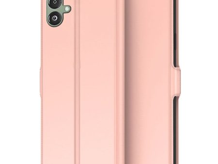 Smooth and thin premium Samsung Galaxy A06 leather case - Rose Gold Hot on Sale