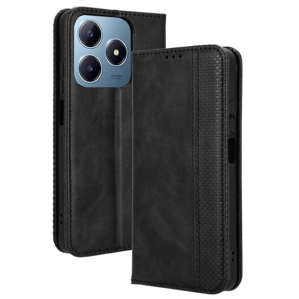 Bofink Vintage Realme C63   Xiaomi Poco C61   Realme Narzo N63 leather case - Black Sale