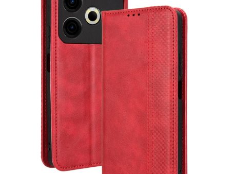 Bofink Vintage Tecno Pova 6 Neo leather case - Red Fashion