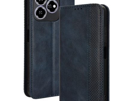 Bofink Vintage ZTE Axon 60 leather case - Blue For Discount