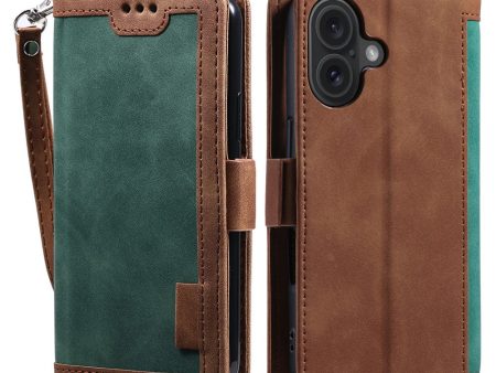 Surburbian iPhone 16 Plus leather flip case - Green Online now