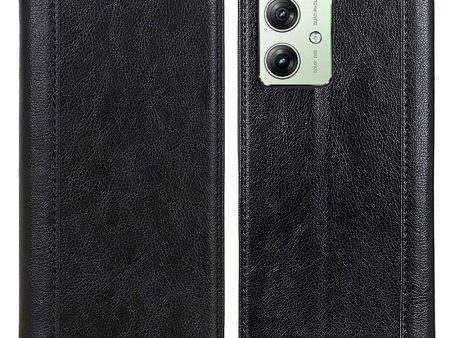 Motorola Moto G64   Motorola Moto G54 Power genuine leather case with magnetic closure - Black Online now