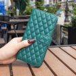 Rhombus pattern matte iPhone 16 flip case - Green For Discount