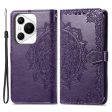 Mandala Huawei Pura 70 leather case - Purple For Sale