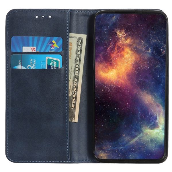 Wallet-style genuine leather Motorola Moto G64 flipcase - Blue Online Hot Sale