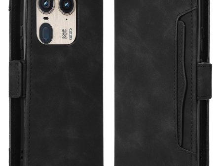 Modern-styled leather wallet case for Motorola Edge 50 Ultra   Motorola Moto X50 Ultra - Black Fashion