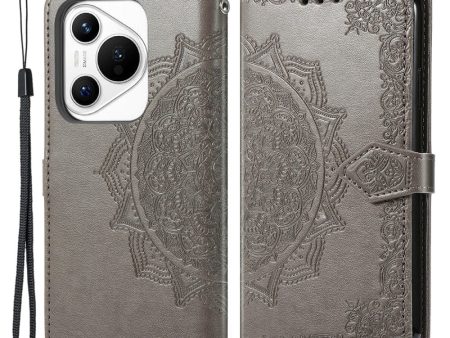 Mandala Huawei Pura 70 leather case - Grey Online Sale