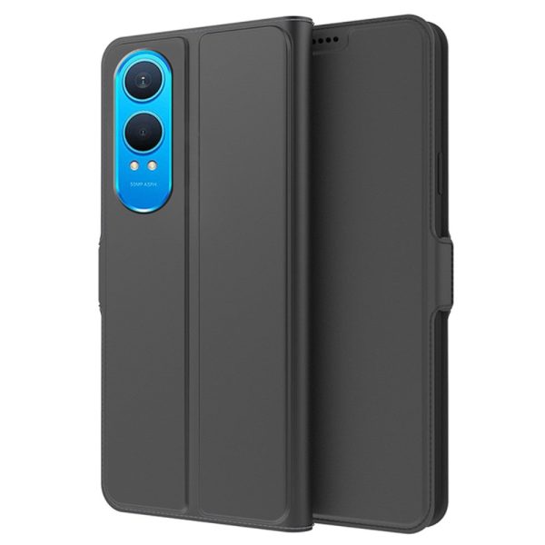 Smooth and thin premium OnePlus Nord CE4 leather case - Black Fashion