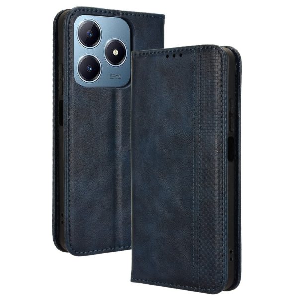 Bofink Vintage Realme C63   Xiaomi Poco C61   Realme Narzo N63 leather case - Blue Fashion