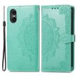 Mandala Sony Xperia 10 VI leather case - Green Hot on Sale