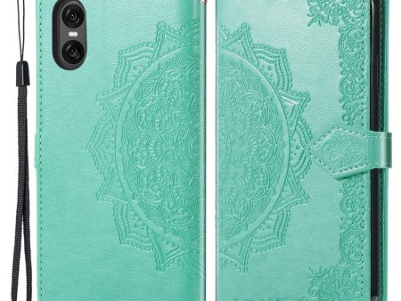 Mandala Sony Xperia 10 VI leather case - Green Hot on Sale