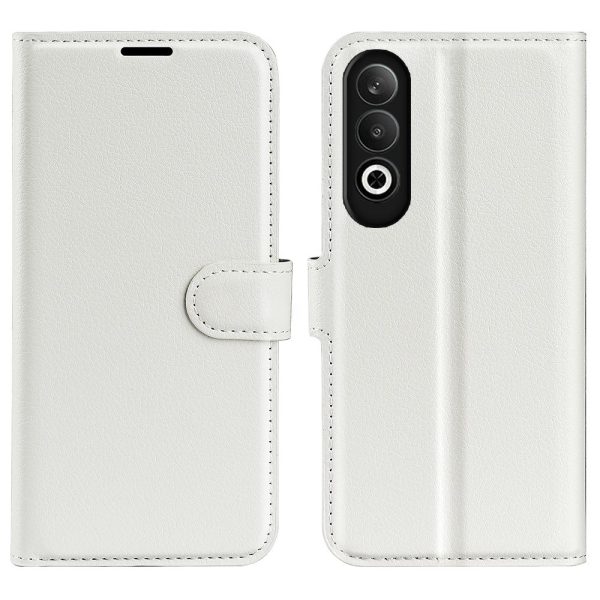 Classic OnePlus Nord CE4   Oppo K12 flip case - White Fashion