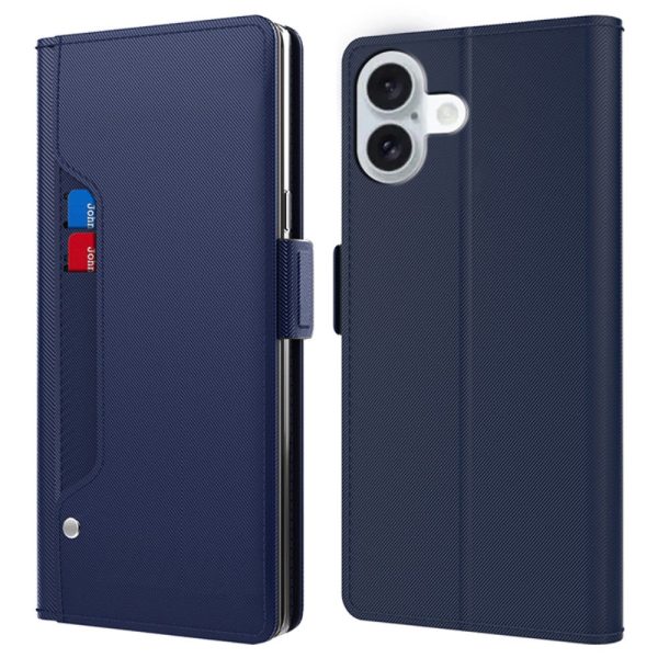 iPhone 16 phone case with make-up mirror and slick design - Blue Online