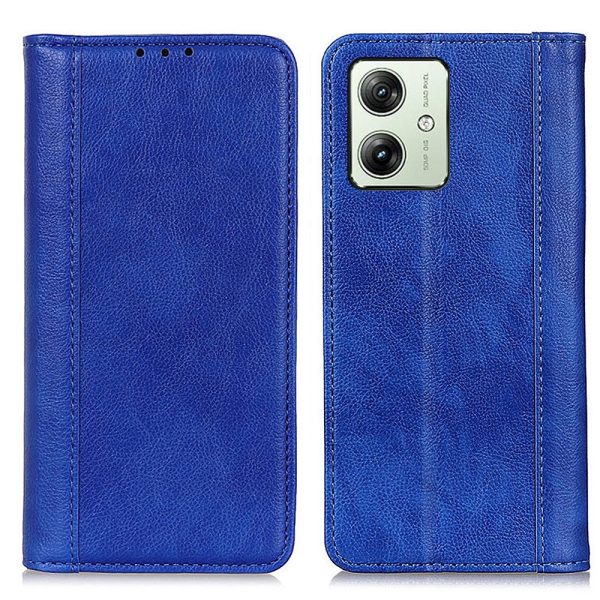 Motorola Moto G64   Motorola Moto G54 Power genuine leather case with magnetic closure - Blue Cheap