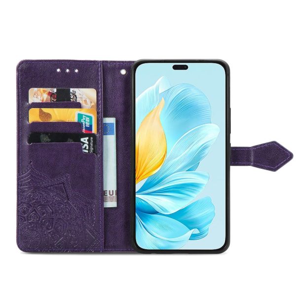 Mandala Honor 200 Lite leather case - Purple For Sale