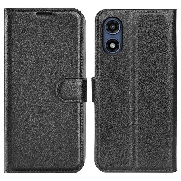 Classic Motorola Moto G Play (2024) flip case - Black For Cheap