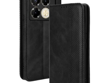 Bofink Vintage Infinix Note 40 leather case - Black For Sale