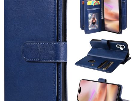 10-slot iPhone 16 Plus wallet case - Blue Online