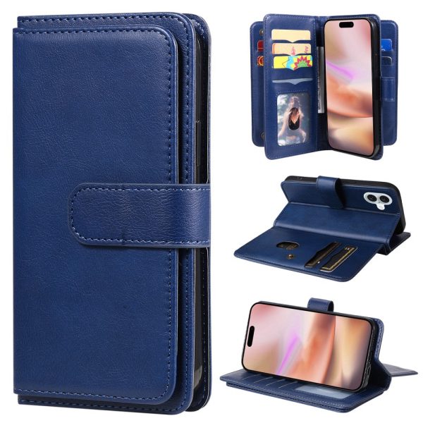 10-slot iPhone 16 Plus wallet case - Blue Online