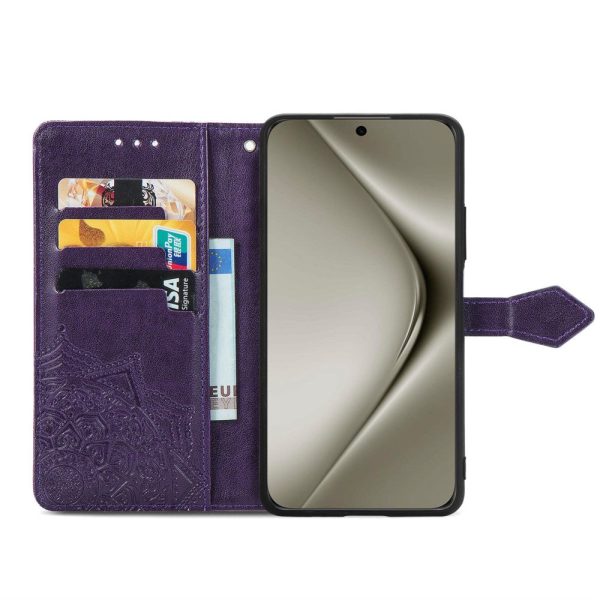 Mandala Huawei Pura 70 Pro   Huawei Pura 70 Pro Plus leather case - Purple Discount