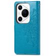 Mandala Huawei Pura 70 Pro   Huawei Pura 70 Pro Plus leather case - Blue For Sale