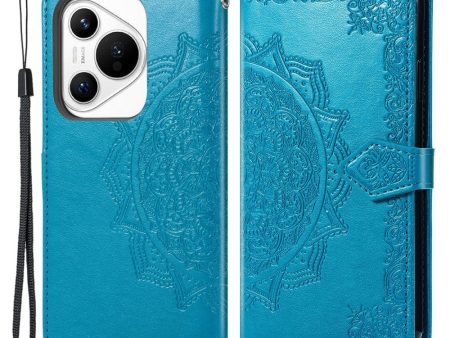 Mandala Huawei Pura 70 leather case - Blue Sale