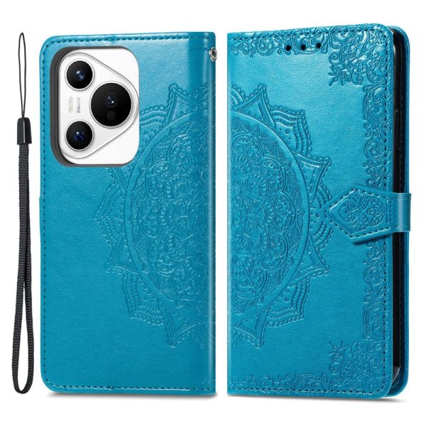 Mandala Huawei Pura 70 leather case - Blue Sale