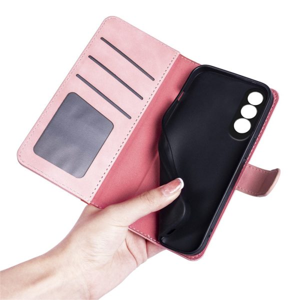 Two-color OnePlus Nord CE4   Oppo K12 leather flip case - Pink Cheap