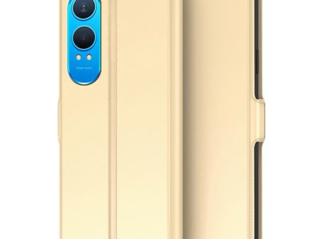 Smooth and thin premium OnePlus Nord CE4 Lite leather case - Gold Online