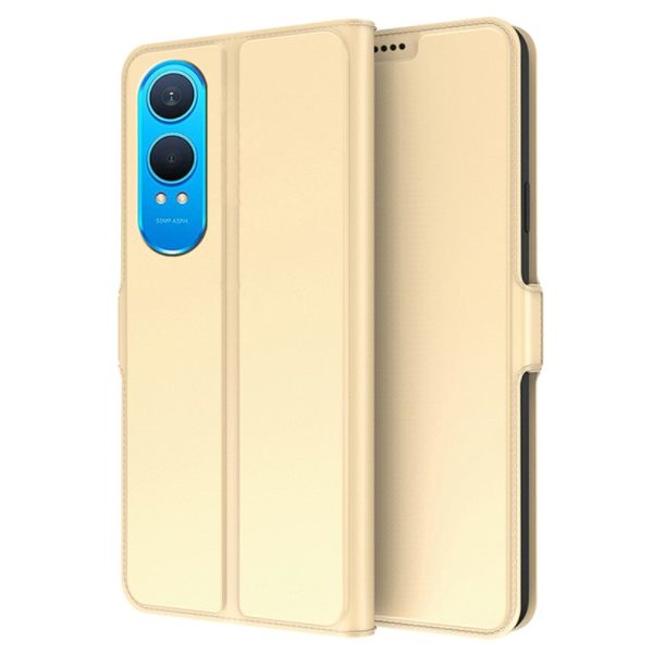 Smooth and thin premium OnePlus Nord CE4 Lite leather case - Gold Online