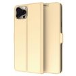 Smooth and thin premium iPhone 16 Pro Max leather case - Gold For Cheap