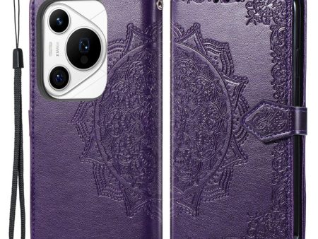 Mandala Huawei Pura 70 Pro   Huawei Pura 70 Pro Plus leather case - Purple Discount