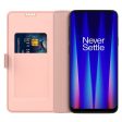 Smooth and thin premium OnePlus Ace 3 Pro leather case - Rose Gold For Sale