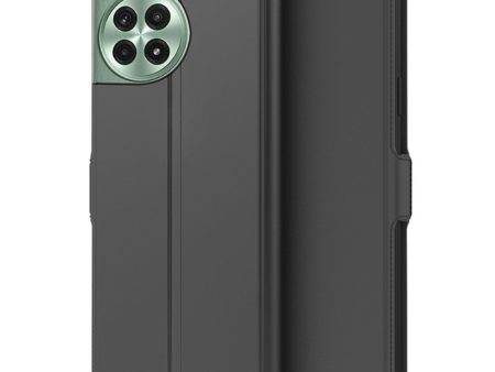 Smooth and thin premium OnePlus Ace 3 Pro leather case - Black Hot on Sale