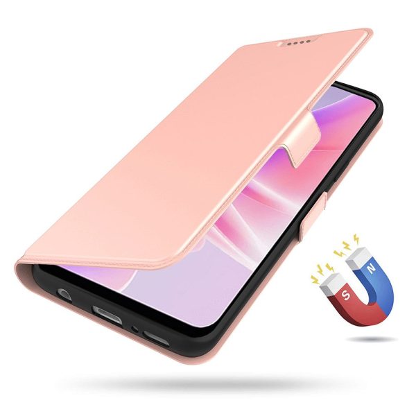 Smooth and thin premium iPhone 16 Pro Max leather case - Rose Gold Hot on Sale