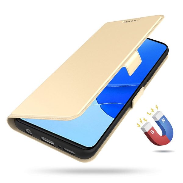 Smooth and thin premium Honor 200 leather case - Gold For Sale