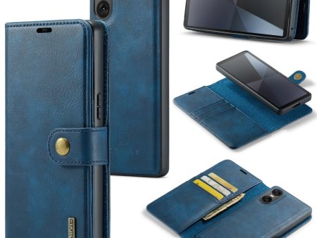 DG.MING Sony Xperia 10 VI 2-in-1 wallet case - Blue Online Hot Sale