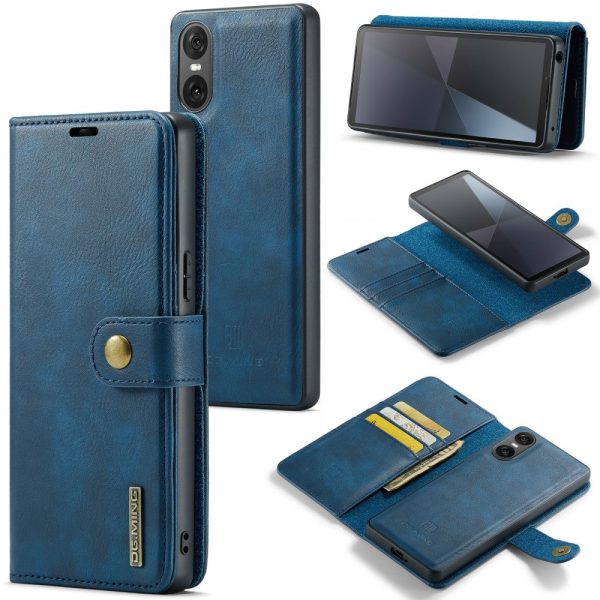 DG.MING Sony Xperia 10 VI 2-in-1 wallet case - Blue Online Hot Sale