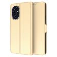 Smooth and thin premium Honor 200 leather case - Gold For Sale