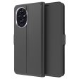 Smooth and thin premium Honor 200 Pro leather case - Black Hot on Sale