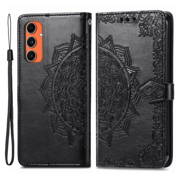 Mandala Samsung Galaxy M55   Samsung Galaxy F55   C55 leather case - Black Sale