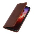 Wallet-style genuine leather Motorola Moto G64 flipcase - Coffee For Sale